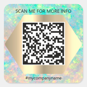 Benutzerdefinierter QR-Code Prüfung Ich Name Holog Quadratischer Aufkleber