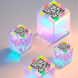 Benutzerdefinierter QR-Code Prüfung Me Name Regen Quadratischer Aufkleber