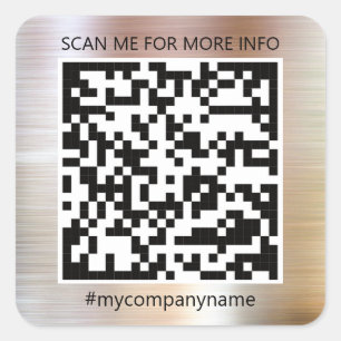 Benutzerdefinierter QR-Code Prüfung Online-Shop-Ro Quadratischer Aufkleber