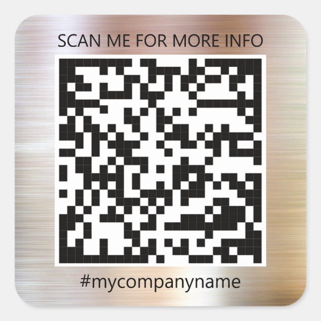 Benutzerdefinierter QR-Code Prüfung Online-Shop-Ro Quadratischer Aufkleber (Vorderseite)