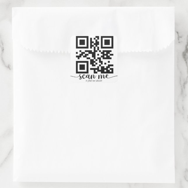 Benutzerdefinierter QR-Code Quadratischer Aufklebe Aufkleber (Tasche)