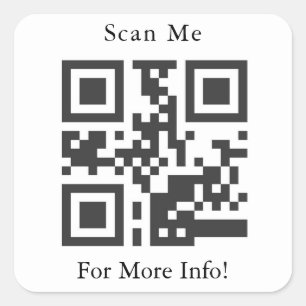 Benutzerdefinierter QR-Code Quadratischer Aufkleber