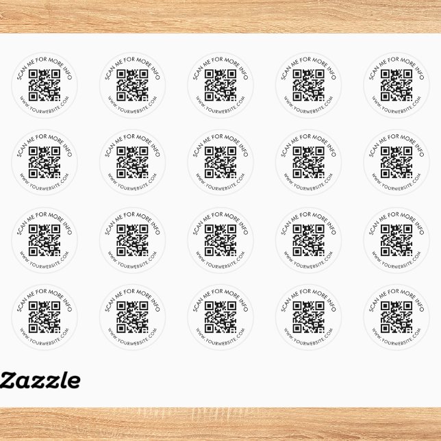 Benutzerdefinierter QR-Code Runder Aufkleber (Von Creator hochgeladen)