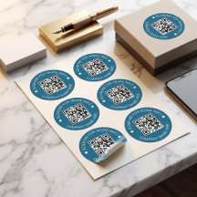 Benutzerdefinierter QR-Code runder Vinyl wasserdic