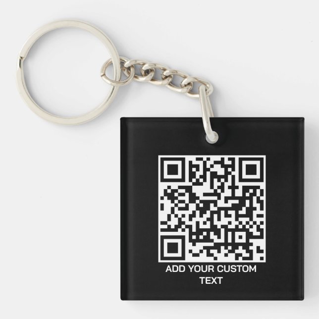 Benutzerdefinierter QR-Code-Schlüsselanhänger – mo Schlüsselanhänger (Vorderseite)