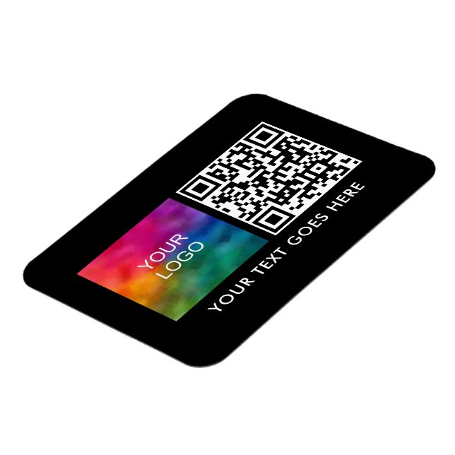 Benutzerdefinierter QR-Code Strichcode Firmenlogo  Magnet (Linke Seite)