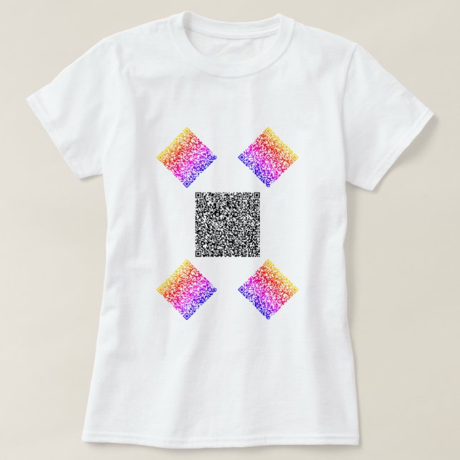 Benutzerdefinierter QR-Code-T - Shirt mit Ihren lu (Design vorne)