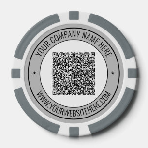 Benutzerdefinierter QR-Code-Text Geschäft Poker-Ch Pokerchips
