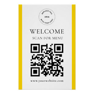 Benutzerdefinierter QR-Code-Text Moderne Geschäfts Poster