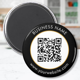 Benutzerdefinierter QR-Code-Text Schwarz Weiß Magnet