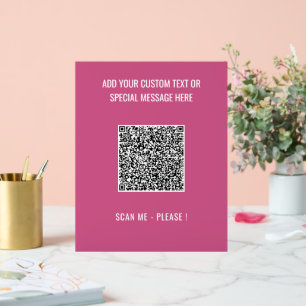 Benutzerdefinierter QR-Code-Text und Farben Akryll Acrylschild