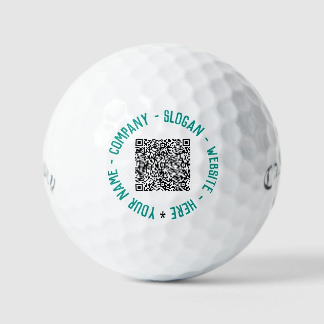 Benutzerdefinierter QR-Code Textfarben Werbebälle  Golfball (Vorderseite)