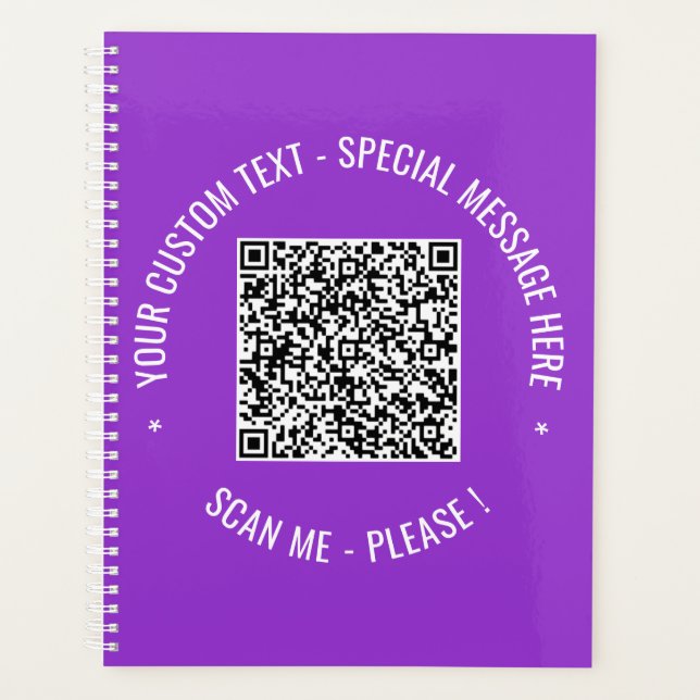 Benutzerdefinierter QR-Code-Textplaner Farbe auswä Planer (Vorderseite)