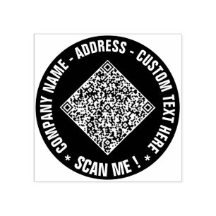 Benutzerdefinierter QR-Code und Briefmarke des run Gummistempel