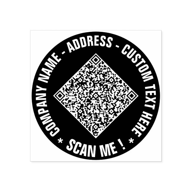 Benutzerdefinierter QR-Code und Briefmarke des run Gummistempel (Prägung)