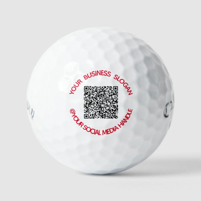 Benutzerdefinierter QR-Code und Briefmarke für Gol Golfball (Vorderseite)