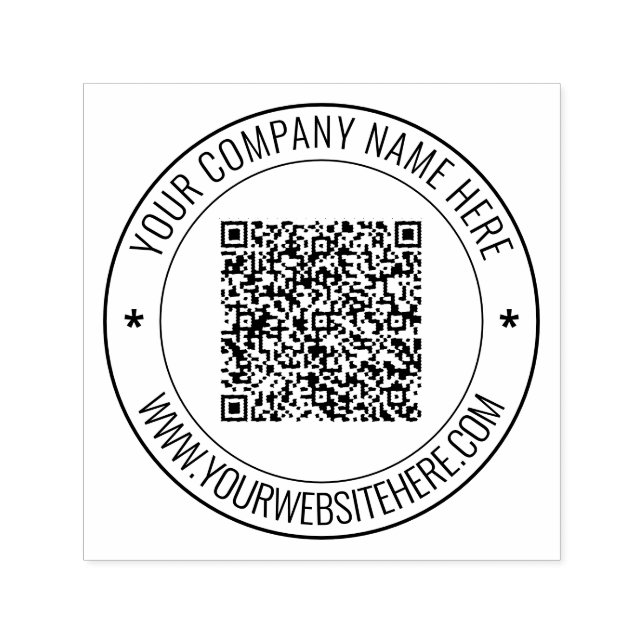 Benutzerdefinierter QR-Code und Briefmarke zur Tex Permastempel (Design)