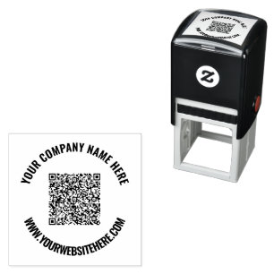 Benutzerdefinierter QR-Code und Briefmarke zur Tex Permastempel