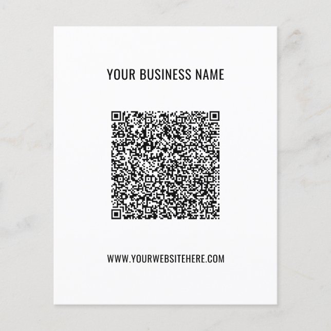 Benutzerdefinierter QR-Code und Flyer für Textwerb (Vorne)