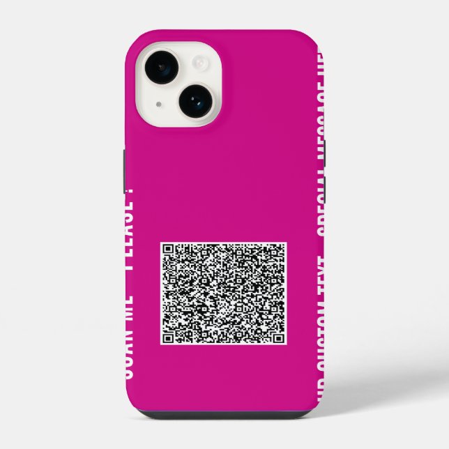 Benutzerdefinierter QR-Code und iPhone Case Wählen 14 Hülle (Rückseite)