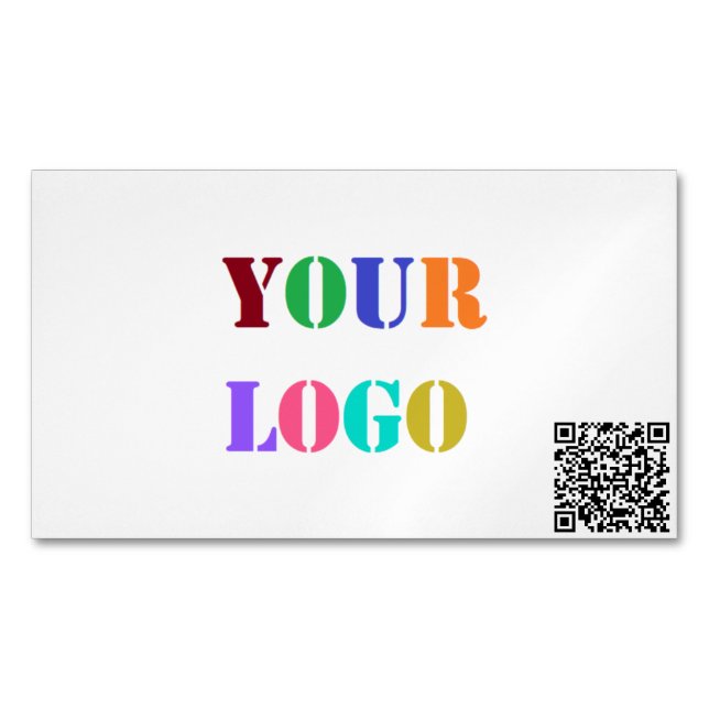 Benutzerdefinierter QR-Code und Logo für Ihr Busin Magnetische Visitenkarte (Vorderseite)