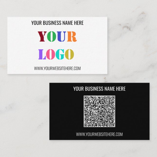 Benutzerdefinierter QR-Code und Logo für Ihre Visi Visitenkarte (Vorne/Hinten)