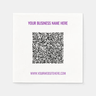 Benutzerdefinierter QR-Code und Name Website-Napki Serviette