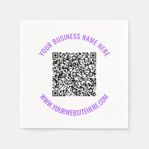 Benutzerdefinierter QR-Code und Personalisierte Te Serviette
