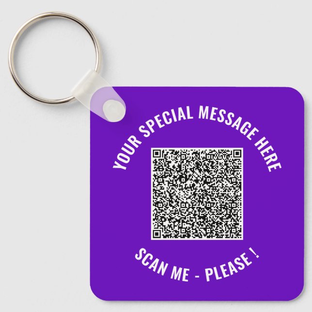 Benutzerdefinierter QR-Code und Schlüsselanhänger  (Vorderseite)