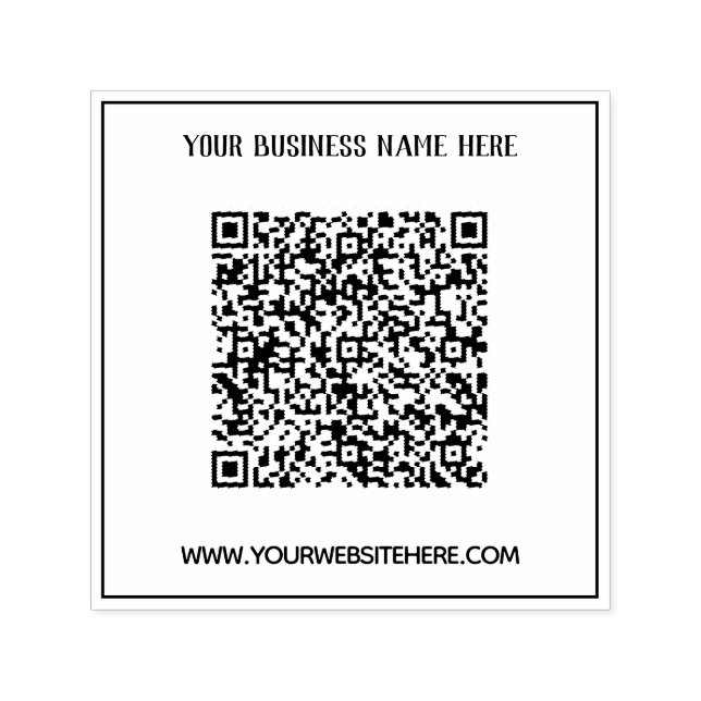 Benutzerdefinierter QR-Code und selbstfarbige Text Permastempel (Design)