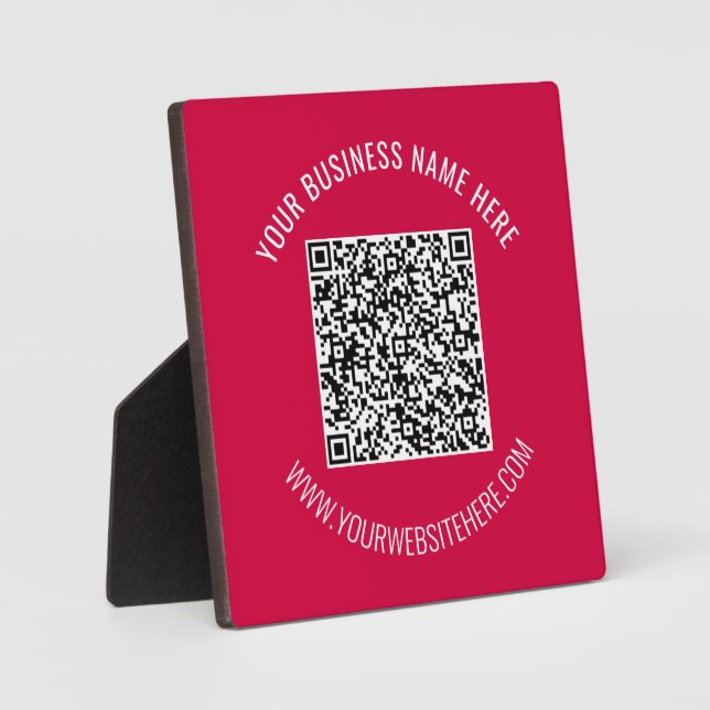 Benutzerdefinierter QR-Code und Text-Business-Eben Fotoplatte (Vorderseite)