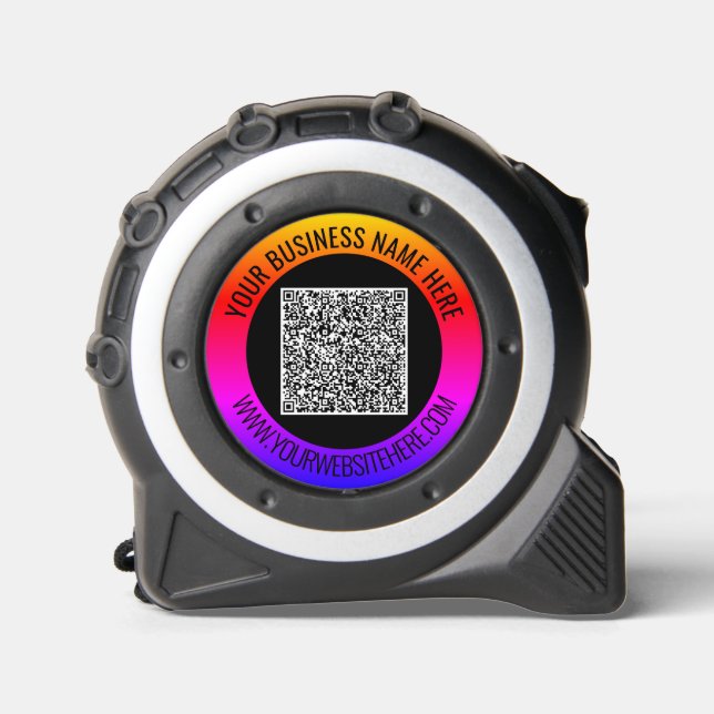 Benutzerdefinierter QR-Code und Text für die Messu Maßband (Vorderseite)