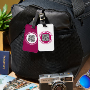 Benutzerdefinierter QR-Code und Text-Gepäckanhänge Gepäckanhänger