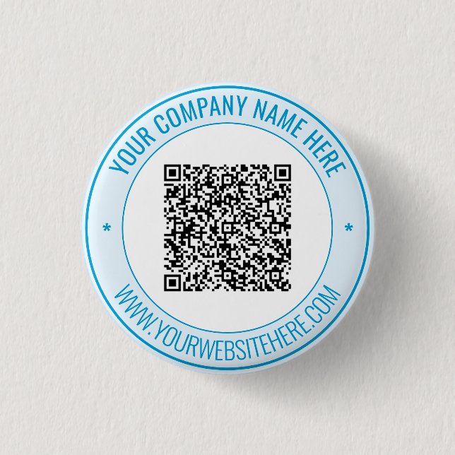 Benutzerdefinierter QR-Code und Text Promotionsbut Button (Vorderseite)