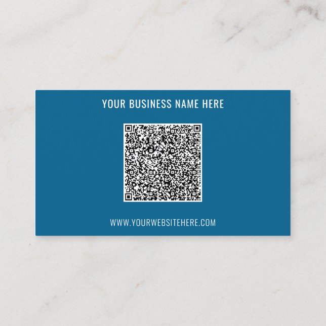 Benutzerdefinierter QR-Code und Text Visitenkarte  (Rückseite)