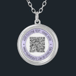 Benutzerdefinierter QR-Code und Textnekklace geben Versilberte Kette<br><div class="desc">Benutzerdefinierte Farben und Schriftart - Personalisierte Ketten mit Ihrer QR Code Scan Info und Custom Text Beruflich Design Business Promotional Company oder Moderne Persönliche Funny Necklace Geschenk - Hinzufügen Sie Ihren QR Code - Bild oder Logo - Foto / Name - Firma / Website oder E-Mail oder Telefon - Kontaktinformationen...</div>