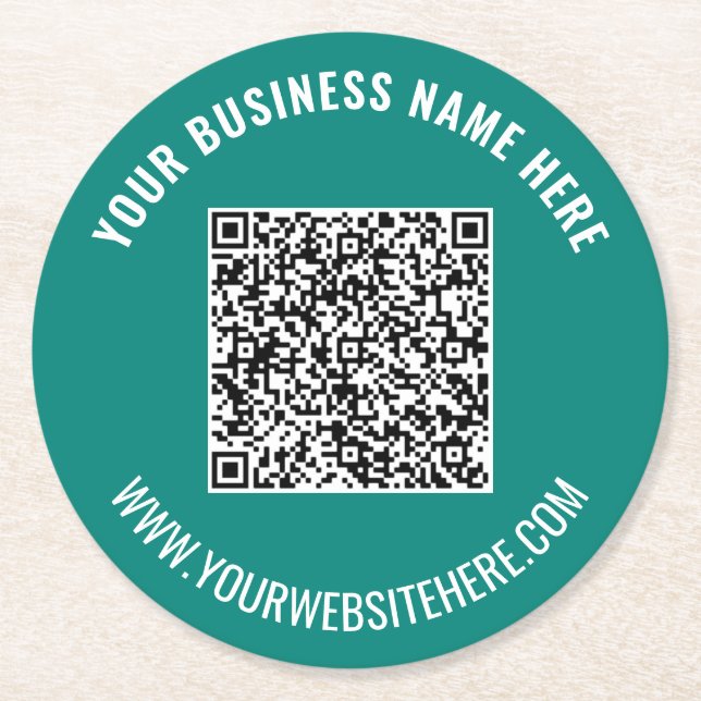 Benutzerdefinierter QR-Code und Untersetzer für Te (Vorderseite)