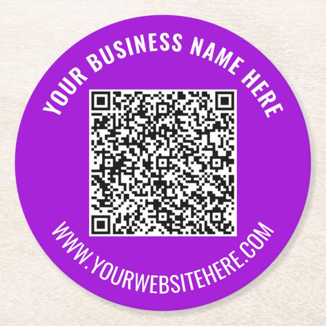 Benutzerdefinierter QR-Code und Untersetzer für Te (Vorderseite)