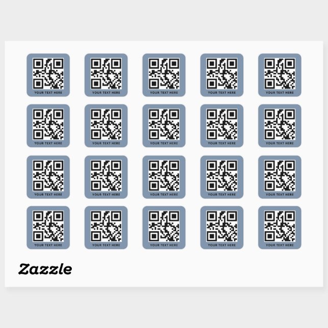 Benutzerdefinierter QR-Code und Werbeaktion in Tex Quadratischer Aufkleber (Blatt)