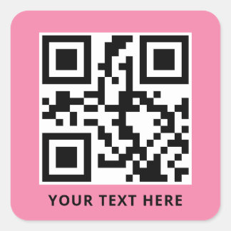 Benutzerdefinierter QR-Code und Werbeaktion Text r Quadratischer Aufkleber