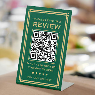 Benutzerdefinierter QR-Code Verlasst eine Überprüf Sockelschild