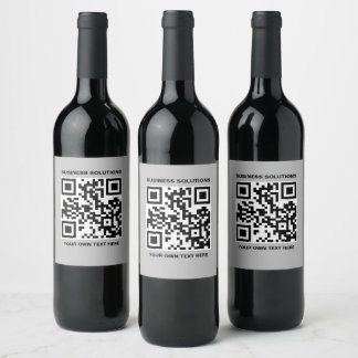 Benutzerdefinierter QR-Code Zurück-Logo T - Shirt  Weinetikett