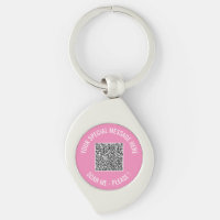 Benutzerdefinierter QR-Schlüsselanhänger und Text 