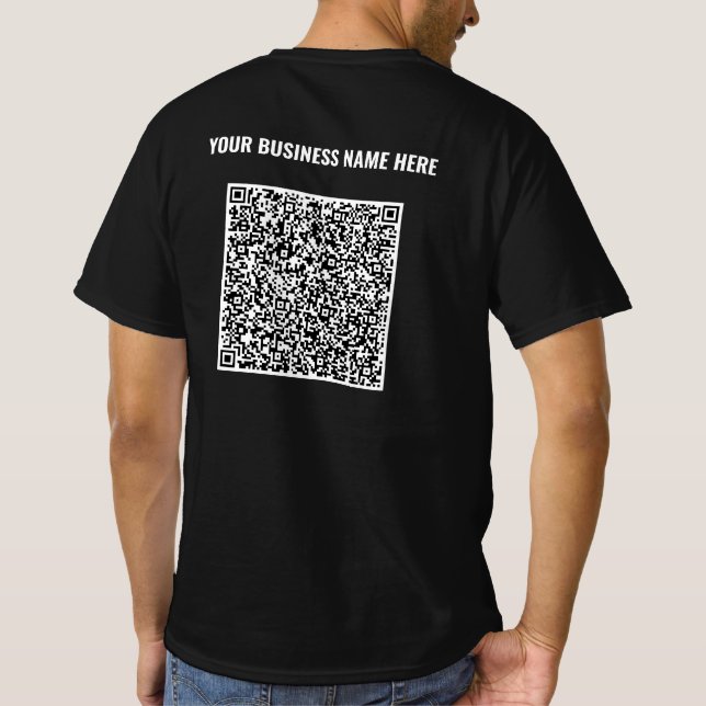 Benutzerdefinierter QR-T - Shirt und Ihr Firmennam (Rückseite)