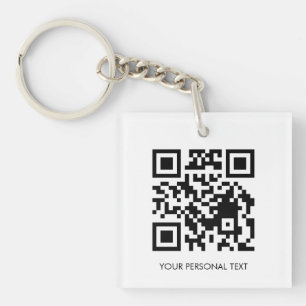 Benutzerdefinierter QR-Website-Link Minimalistisch Schlüsselanhänger