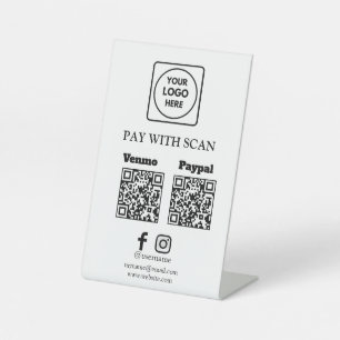 Benutzerdefinierter QR-Zahlungsstand für Unternehm Sockelschild