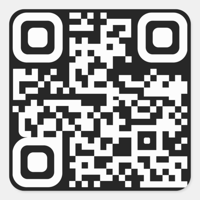 Benutzerdefinierter quadratischer QR-Code-Aufklebe Aufkleber (Vorderseite)