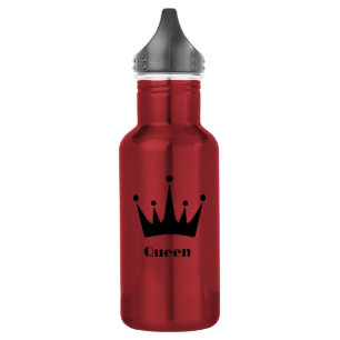 Benutzerdefinierter Queen-Text Schwarze Krone Bild Edelstahlflasche