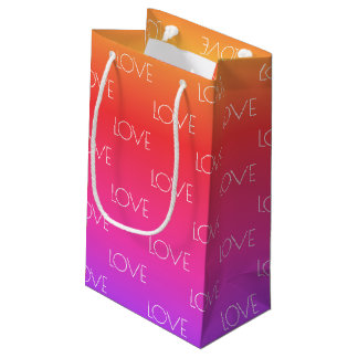 Benutzerdefinierter Rainbow-Gradient-Liebe Kleine Geschenktüte