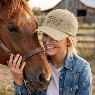 Benutzerdefinierter Ranch-Name Bestickte Baseballkappe